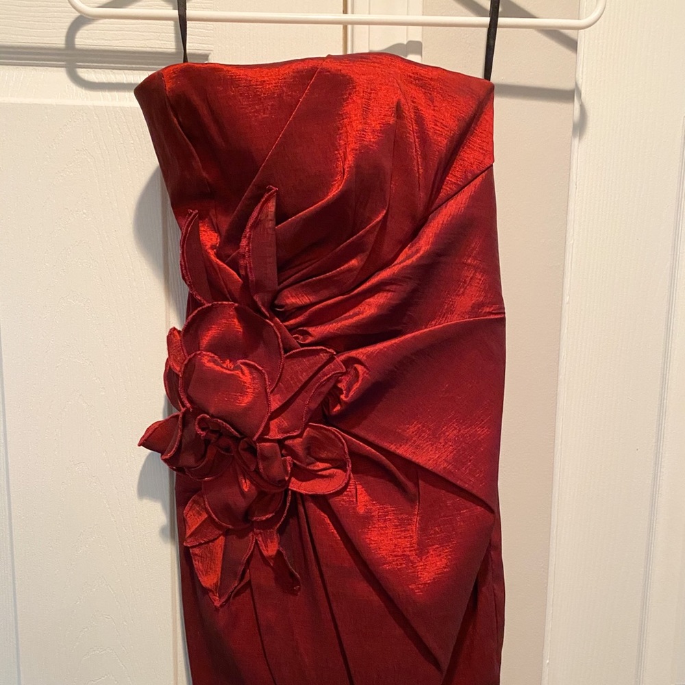 Jessica McClintok bodycon deep red dress